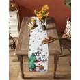 thumbnail image 5 of Christmas Burlap-Cotton Table Runner 48 Inches Long,Xmas Tree Bear Snowflake Watercolor Farmhouse Table Runners,Outdoor Dining Tablecloths Decor for Baby Shower Party Wedding 13x48, 5 of 9