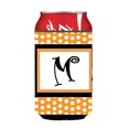thumbnail image 1 of Lettre M Monogramme Initial - Orange Polkadots Peut Ou Biberon, 1 of 1