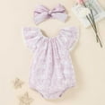 thumbnail image 2 of KVPLBQFD Baby Bathing Suit Boy Girls Baby Girl Onesies 0-3 Months Two Piece Lace Fly Sleeve Mesh Romper with Lace Head 4t Boys Clothes 18month Girl Clothes, 2 of 7