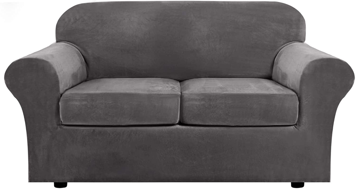 SHANNA Stretch Sofa Covers Velvet Couch Covers for Armchair/Loveseat/Sofa Cushion Cover