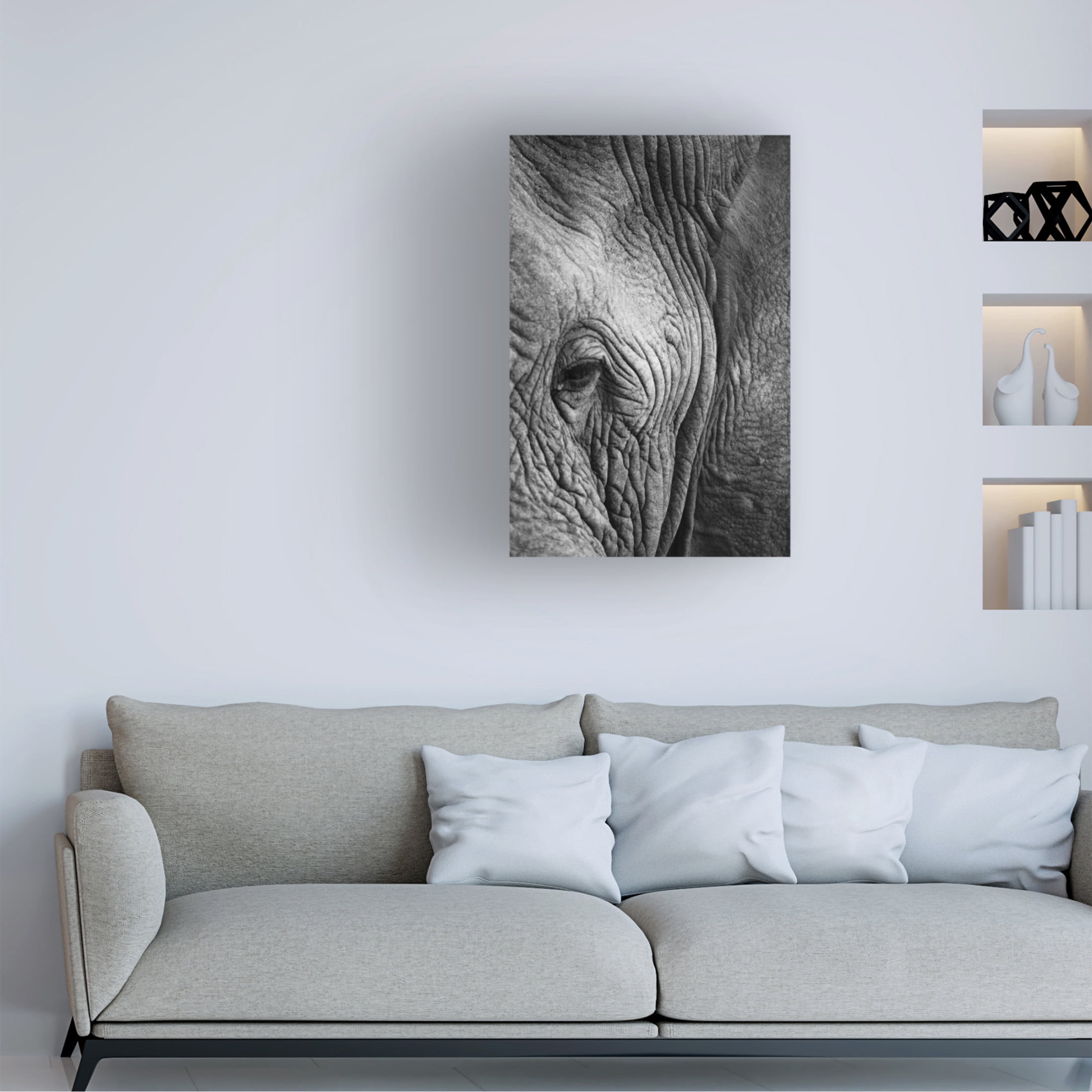 Trademark Fine Art Shot by Clint Elephant Study Canvas Wall Art