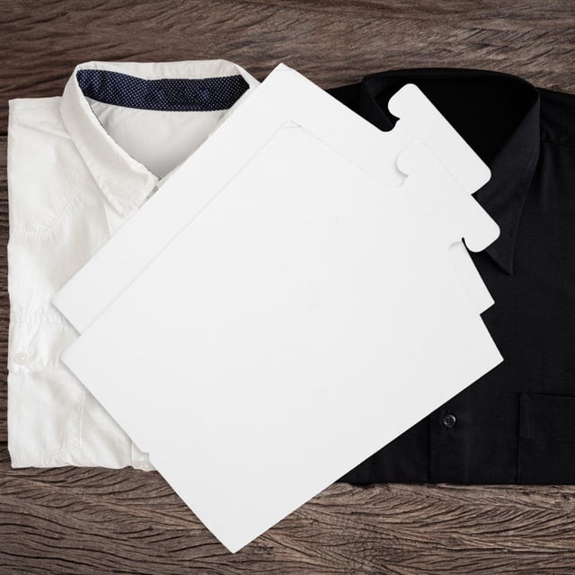 Mobutofu 50Pcs Cardboard Shirt Inserts Folding Forms Double Layer Whiteboard Paper for Home Use