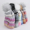 thumbnail image 7 of Womens Winter Beanie Hat and Knitted Scarf Set with Pom Soft Warm Knit Cap for Women (Multicolor), 7 of 7