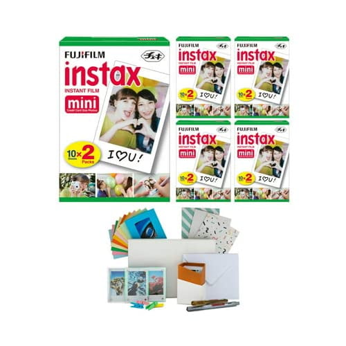 Paquete de películas dobles Fujifilm Instax Mini, paquete de 100 exposiciones