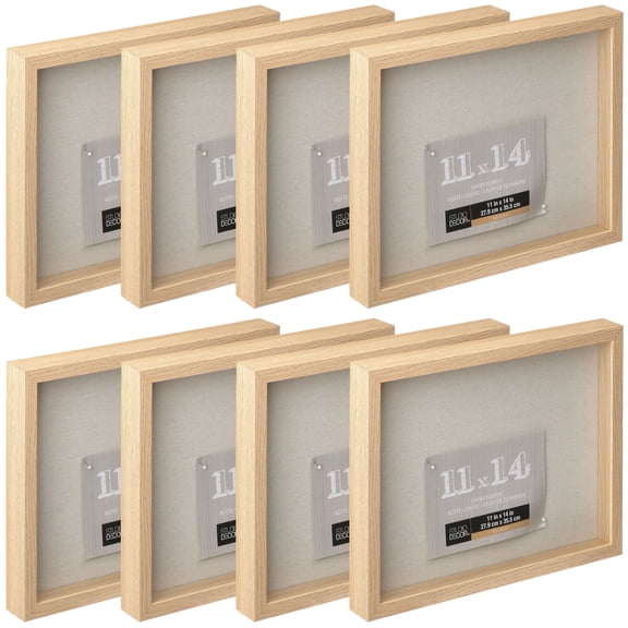 8 Pack: Blonde Belmont 11" x 14" Shadowbox by Studio Decor