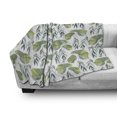 thumbnail image 3 of Leaves Soft Flannel Fleece Throw Blanket, Motifs of Foliage Water Lilies Composition in Green Shades, Cozy Plush for Indoor and Outdoor Use, 50" x 60", Green Pale Green, by Ambesonne, 3 of 6