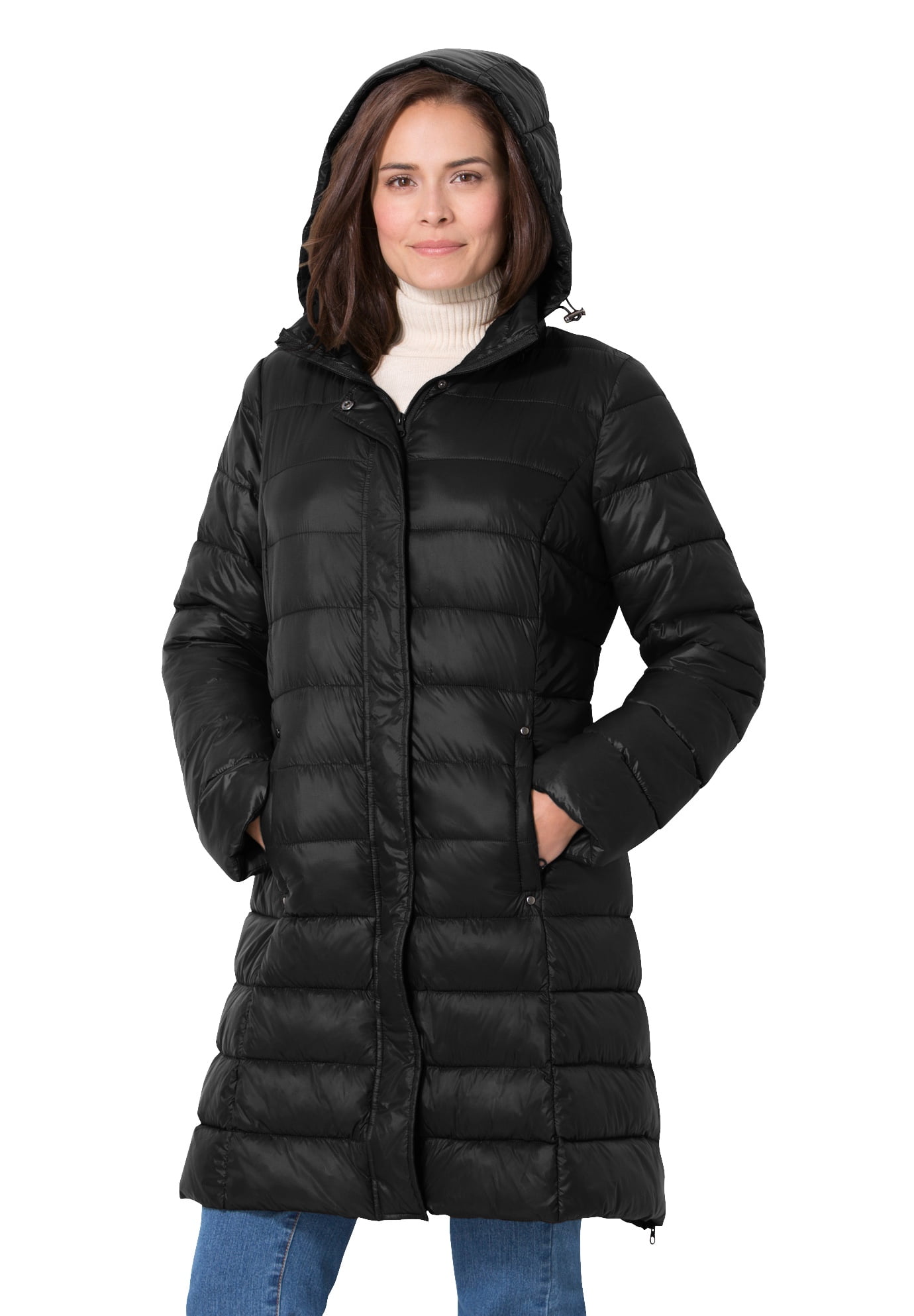 Woman Within - Woman Within Women's Plus Size Long Packable Puffer ...
