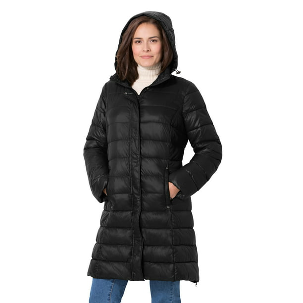 Woman Within - Woman Within Women's Plus Size Long Packable Puffer ...