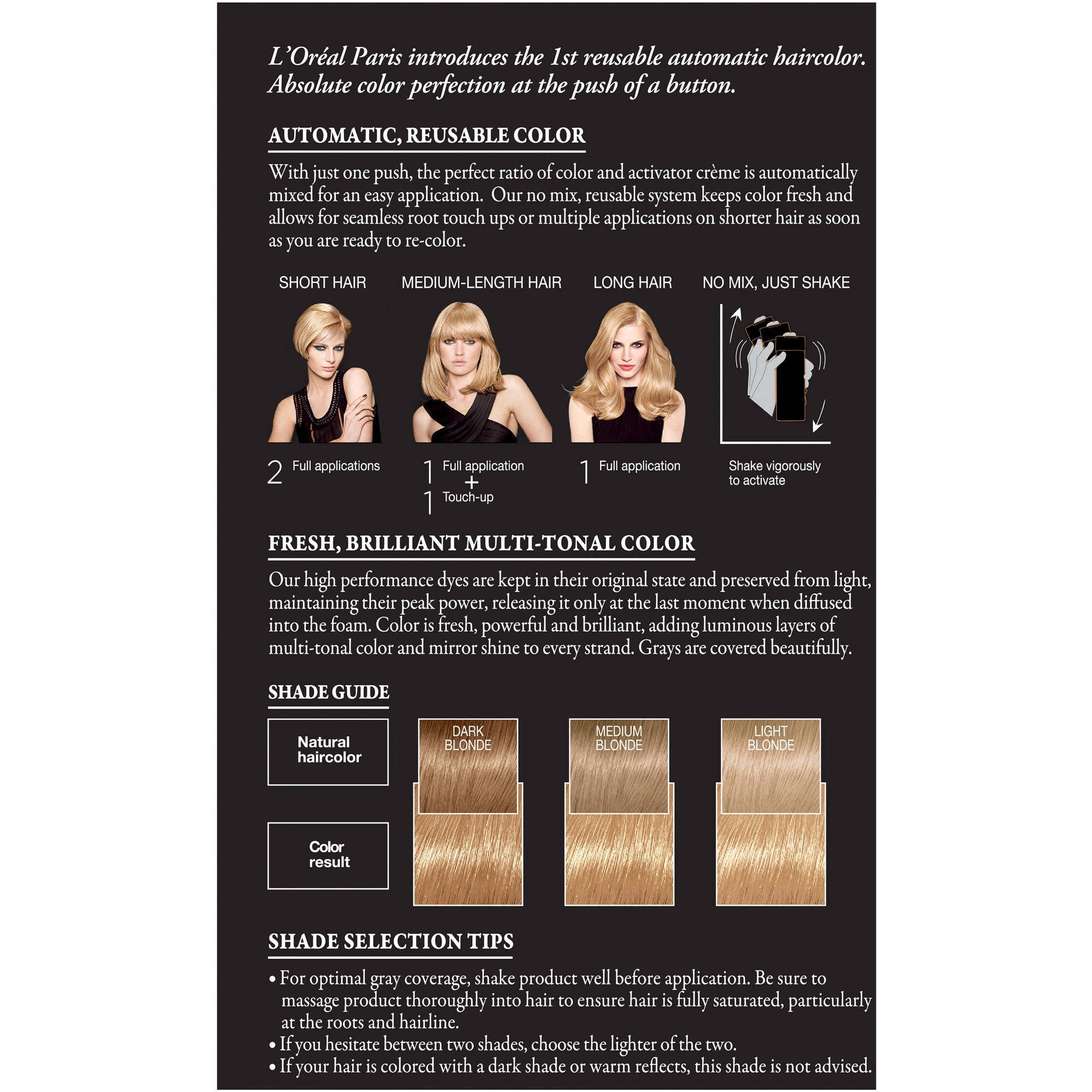 L'Oreal Paris Superior Preference Mousse Absolue Hair Color, 830 Medium Golden Blonde, 3.2 oz