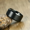 thumbnail image 5 of 2/6/8/10/15mm Titanium Band Men Womens Stainless Steel Black Matte Polished Ring, 5 of 9