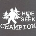 thumbnail image 3 of Tee Hunt Hide and Seek Champion T-Shirt Bigfoot Yeti Funny Humor Mens Shirt, Charcoal, 3X-Large, 3 of 5