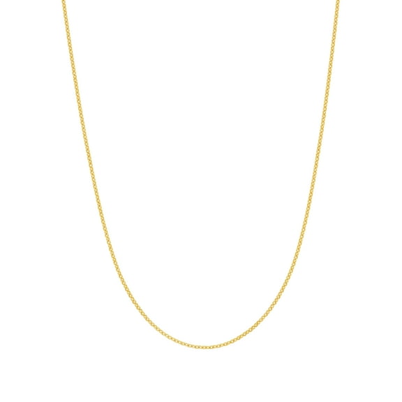 14kt Yellow Gold 20" Women's 0.70mm Tight Cable Necklace with 020 Gauge Spring Ring Closure