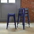thumbnail image 3 of AmeriHome Loft 24" Metal Bar Stool, Blue, Set of 4, 3 of 4