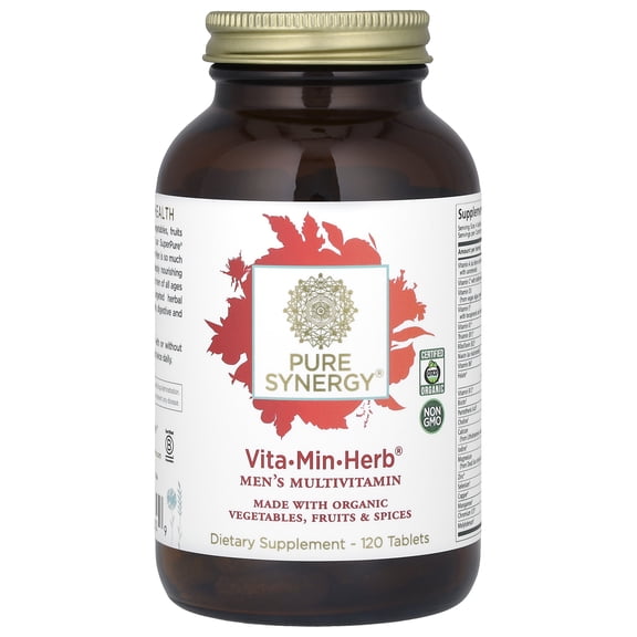 Pure Synergy Vita-Min-Herb®, Men's Multivitamin, 120 Tablets