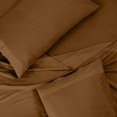 thumbnail image 5 of ROYALE LINENS 300 Thread Count 100% Long Staple Combed Cotton Sheet Set - 4 Piece Queen Bed Sheets - 1 Fitted, 1 Flat & 2 Pillow Cases - Soft Cool & Crisp Sheet Set (Queen, Chocolate), 5 of 10