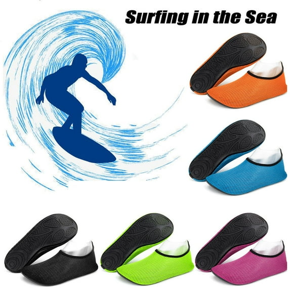 Quick-Dry Water Shoes, Barefoot Flexible Water Shoes for Beach, Swim, Diving, Snorkeling, Running, Black