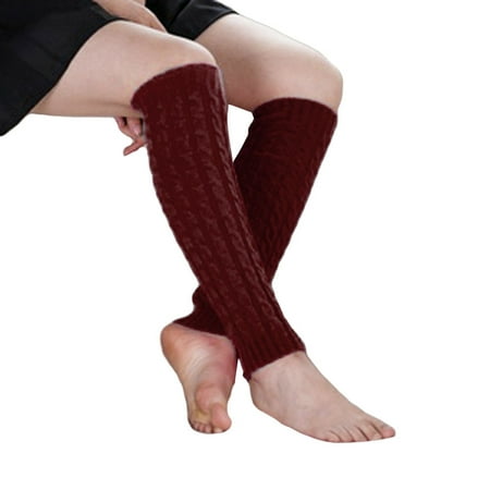 

UDAXB Socks Women Winter Warm Leg Warmers Knitted Crochet Long Socks High Knee Socks