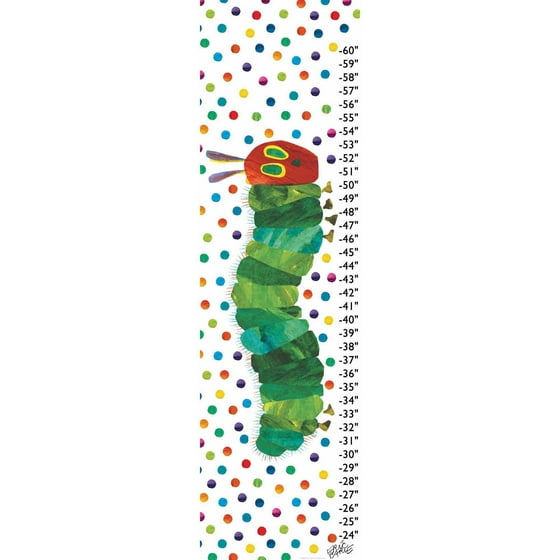 Eric Carle Caterpillar Dots Canvas Growth Chart - Walmart.com