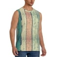 thumbnail image 2 of Uemuo Hardwood Pattern Men's Sleeveless T-Shirt,Muscle Athletic Tank Top, Moisture-wicking Quick-dry Breathable Classic Tee Top for Gym Run Outdoor Sports-, 2 of 8