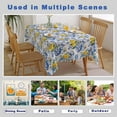 thumbnail image 4 of SASTYBALE Lemon Tablecloth, Washable Summer Table Cloth Printed with Lemons Flower Waterproof Spillproof Polyester Table Cover for Dinner Table Holiday Decoration (Rectangle, 60" x 102"), 4 of 7