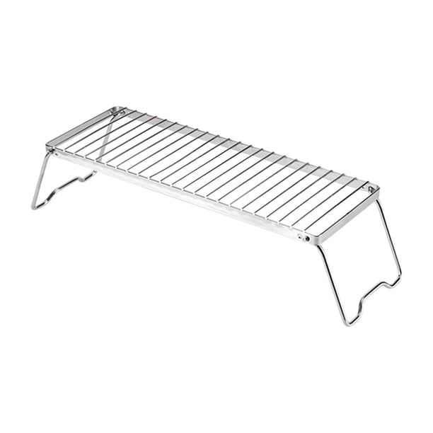 Rejilla para estufa plegable de acero inoxidable para cocinar, parrillas, fácil de transportar Tipo C Grande