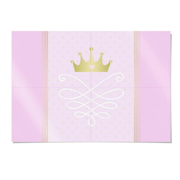 PRINCESS KINGDOM 4-Laminate Panel BACKDROP | Princess Baby Shower | Girl Birthday Party Gift Box | Girl Party Supplies