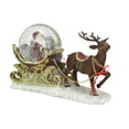 thumbnail image 2 of Northlight 12" Santa Claus Sleigh and Reindeer Glittering Snow Dome Snow Globe Christmas Table Top, 2 of 2