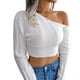 thumbnail image 5 of One Shoulder Sweater, Pullover Sweater Pure Color Skin Friendly For Office Work ANGGREK Otros, 5 of 8