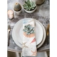 thumbnail image 3 of Cloth Napkins 1 Piece - 20x20 Inches, Orange Red Blue Coastal Nautical Washable Reusable Table Napkins, Beach Sea Turtle Ocean Coral Starfish Soft Absortbent Dining Napkin for Party Wedding Hotel, 3 of 8