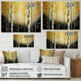 thumbnail image 4 of Designart Golden Birch Trees Forest I Canvas Wall Art, 4 of 5