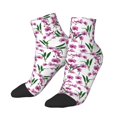 thumbnail image 3 of Salouo Orchids Flowers Pattern Unisex Middle Tube Socks,Middle-Finger Knee High Socks Over The Calf Tube Stocking Crew Stockings for Women and Men Tube Socks, 3 of 8