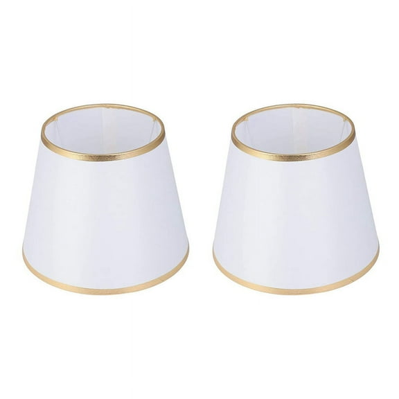 2X Drum Lamp Shade Dustproof Shape Cloth Lampshade Table Floor Replacement for Home Office White,2 * Lamp Shade,white