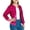Hot Pink, variant on Girls' Sequin Bom𝖻er Jacket Sparkly Long Sleeve Gradient Bom𝖻er Jackets for Kid with Ribbed Cuffs 5-12Y