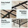 thumbnail image 5 of Sailvan Queen Bed Frame, Queen Size Platform Bed Frame with Headboard & Underbed Storage, Heavy Duty Metal Bed Queen, 800lbs, Easy to Assemble, No-Noise, Black, 5 of 11
