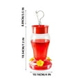 thumbnail image 4 of Fiudx Comedero Colgante para Colibríes, de Plástico Rojo y Antigoteo, de Boca Ancha, Ideal para Jardín, Entretenimiento Familiar y Relajación Primaveral., 4 of 6