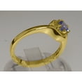 thumbnail image 4 of LBG British Made 9k Yellow Gold Natural Tanzanite Womens Promise Ring - 33 size options - Size 8.75, 4 of 5