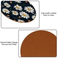 thumbnail image 5 of Daisy 6pcs Round Coasters Set, Microfiber Leather Drink Coasters, 11x11 cm/4.3x4.3 in Size for Decoration, 5 of 6