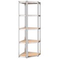 thumbnail image 5 of vidaXL 5-Layer Shelves 2 pcs Silver Steel&Engineered Wood, 5 of 5