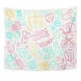 thumbnail image 1 of UFAEZU Newborn Infant Cute Doodle Baby Care Feeding Toys Health Stuff Safety Accessories Wall Art Hanging Tapestry Home Decor for Living Room Bedroom Dorm 51x60 inch, 1 of 2