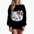 thumbnail image 1 of Blusa holgada de cuello redondo con dibujos animados de Hello Kitty para mujer, otoño/invierno, dulce y linda, estilo coreano Y2k, para niñas, versátil, 1 of 1