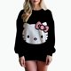 thumbnail image 1 of Blusa holgada de cuello redondo con dibujos animados de Hello Kitty para mujer, otoño/invierno, dulce y linda, estilo coreano Y2k, para niñas, versátil, 1 of 1