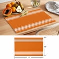thumbnail image 6 of Fall Orange Stripes Placemats Set of 6 French Stripe Farmhouse Style Place Mats Table Mats Kitchen Dining Home Outdoor Party Table Decoration, 6 of 9