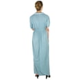 thumbnail image 2 of Sakkas Isabis Womens Casual Long Lace Modest Dress with Short Sleeves Stretchy - Mint - Medium, 2 of 5