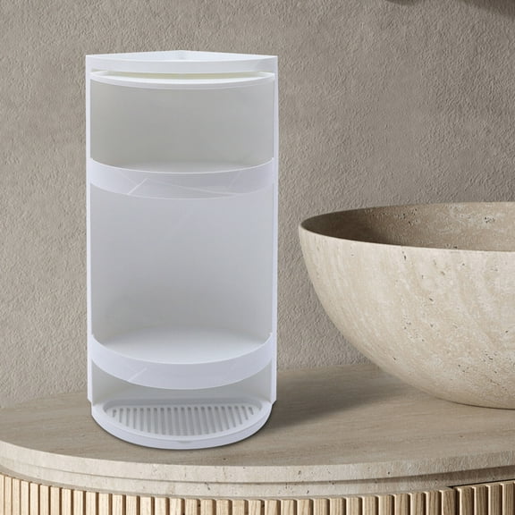 360°Rotated Storage Corner Rack Kitchen Condiment Organizer Scalloped Tray Holde