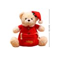 thumbnail image 2 of Orangide Christmas Bear Stuffed Animal Doll with Storage Bag Cute Santa Plush Toy Drawstring Organizer Cozy Holiday Decor Gift for Kids Adults, 2 of 6