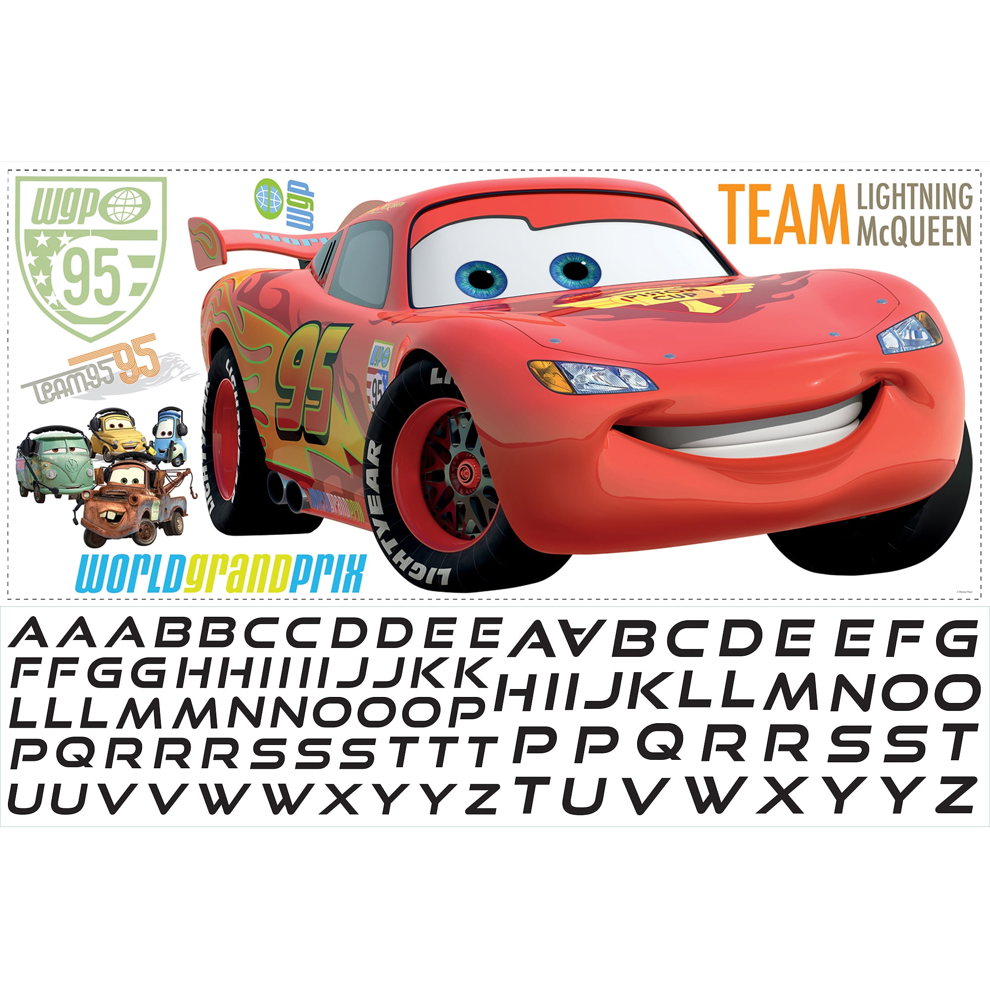 Cars Movie Personalized Name Custom Decal Wall Sticker Mural Disney Mcqueen Cars Movie Personalized Name Custom Decal Wall Sticker Mural Disney Mcqueen