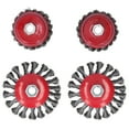 thumbnail image 2 of Foret de Roue de Fil d'Acier, 4pcs Acier Roue de Fil Angle Meuleuse Accessoires Perceuse Brosse de Fil de Qualité Supérieure, 2 of 14
