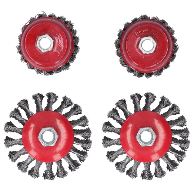 Accessoires de Meuleuse d'Angle de Foret de Roue de Fil d'Acier 4Pcs avec le Fil M14