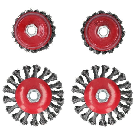 

Steel Wire Wheel Drill Bit Angle Grinder Accessories With Thread 4Pcs Drill Wire Brush For Professional For Outdoor For Home