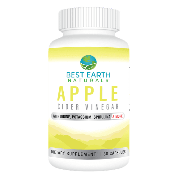 Best Earth Naturals, Apple Cider Vinegar Complex with Iodine Potassium Spirulina and More, 30 Count